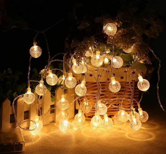 New 16 LED Crystal Balls String Light 18277