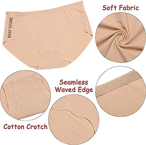 Women's Ice Silk Blend Invisible Lines No Show Hipster Panty (Free Size 28 Till 34) 13162
