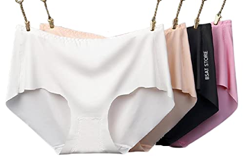 Women's Ice Silk Blend Invisible Lines No Show Hipster Panty (Free Size 28 Till 34) 13162