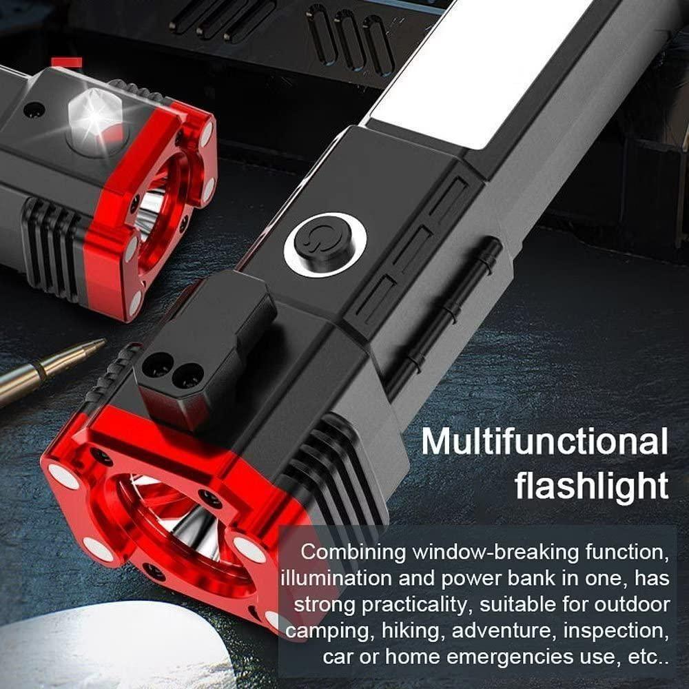 8 in 1 Portable Rechargeable Torch LED Flashlight 18052