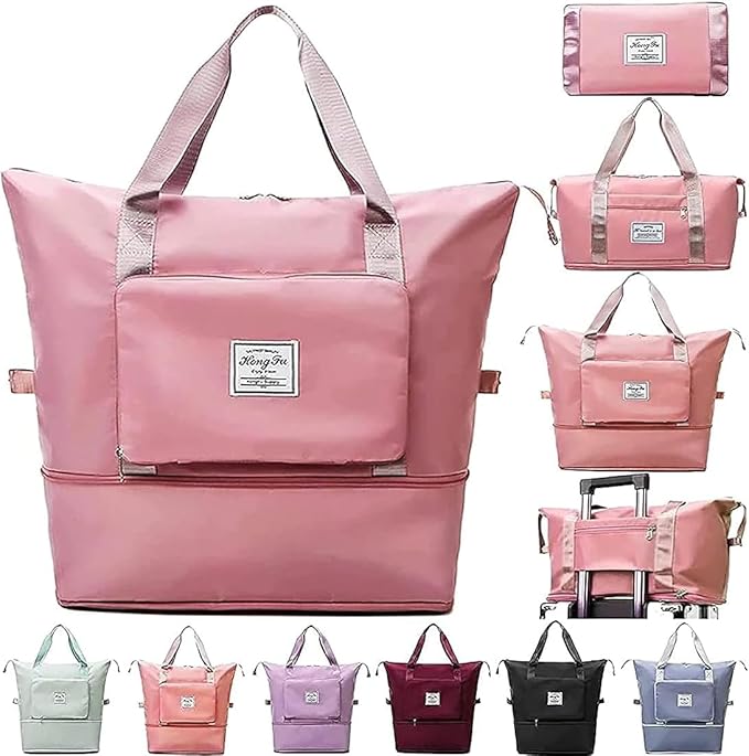 Expandable Folding Travel Bag for Women, Luggage Bag for Travel (Multicolor) 4485