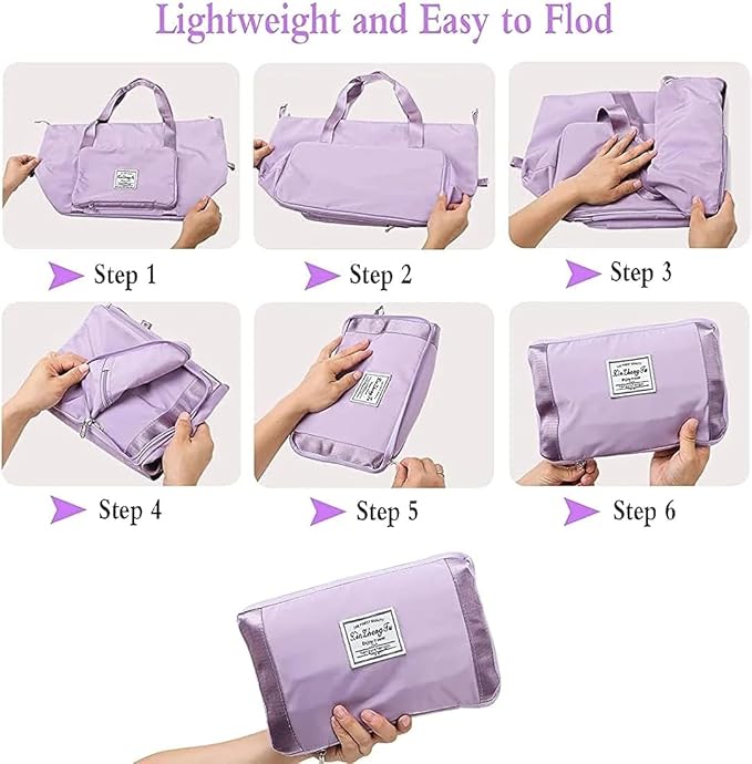 Expandable Folding Travel Bag for Women, Luggage Bag for Travel (Multicolor) 4485