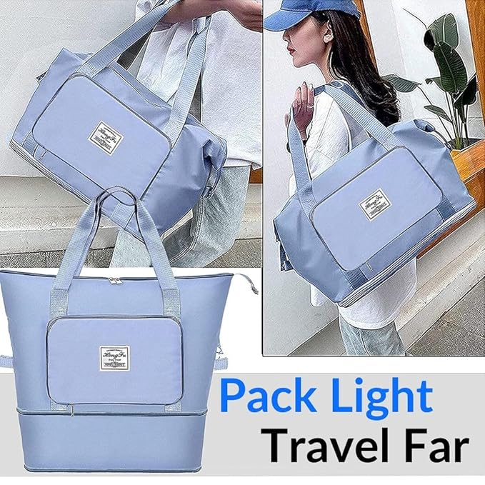Expandable Folding Travel Bag for Women, Luggage Bag for Travel (Multicolor) 4485