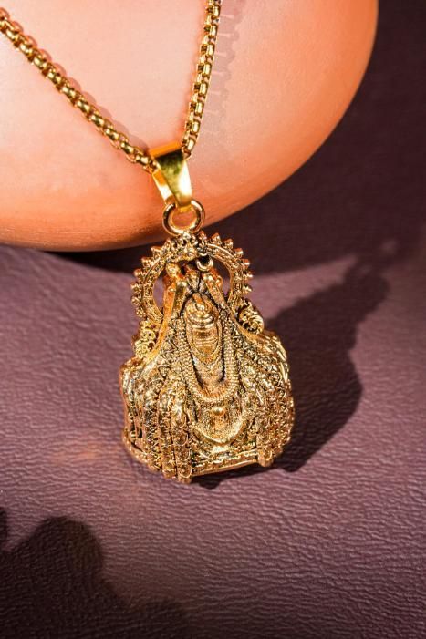 Mahadev Shivling Pendant with Chain k72d12-5v