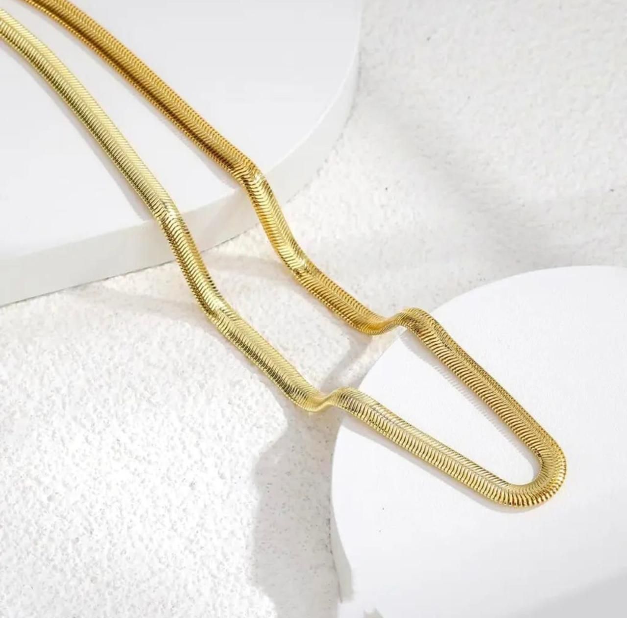 Men's Golden Snake Chain k72d12-5v