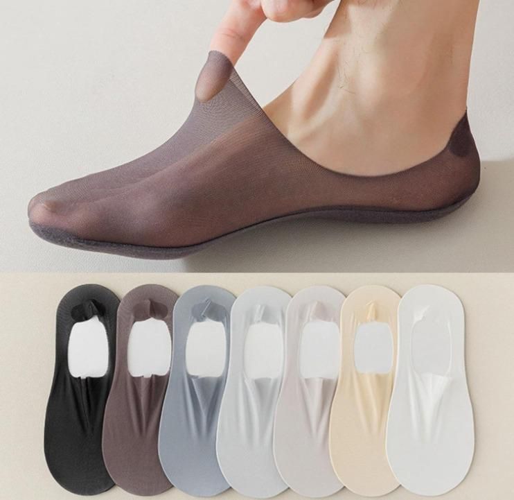 Silicone Non-slip Invisible No Show Socks(Pack Of 2) k72d12-5v
