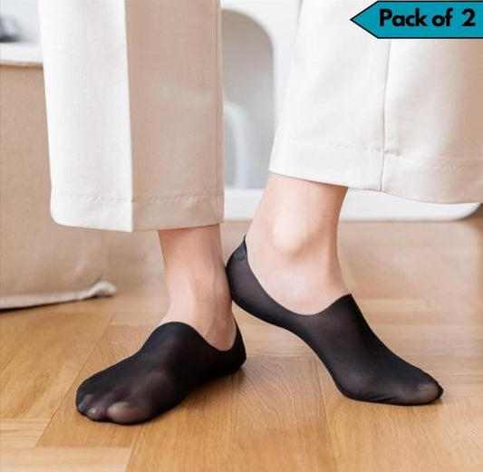 Silicone Non-slip Invisible No Show Socks(Pack Of 2) k72d12-5v