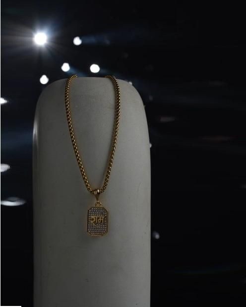 Shree Ram Pendant with Chain k72d12-5v