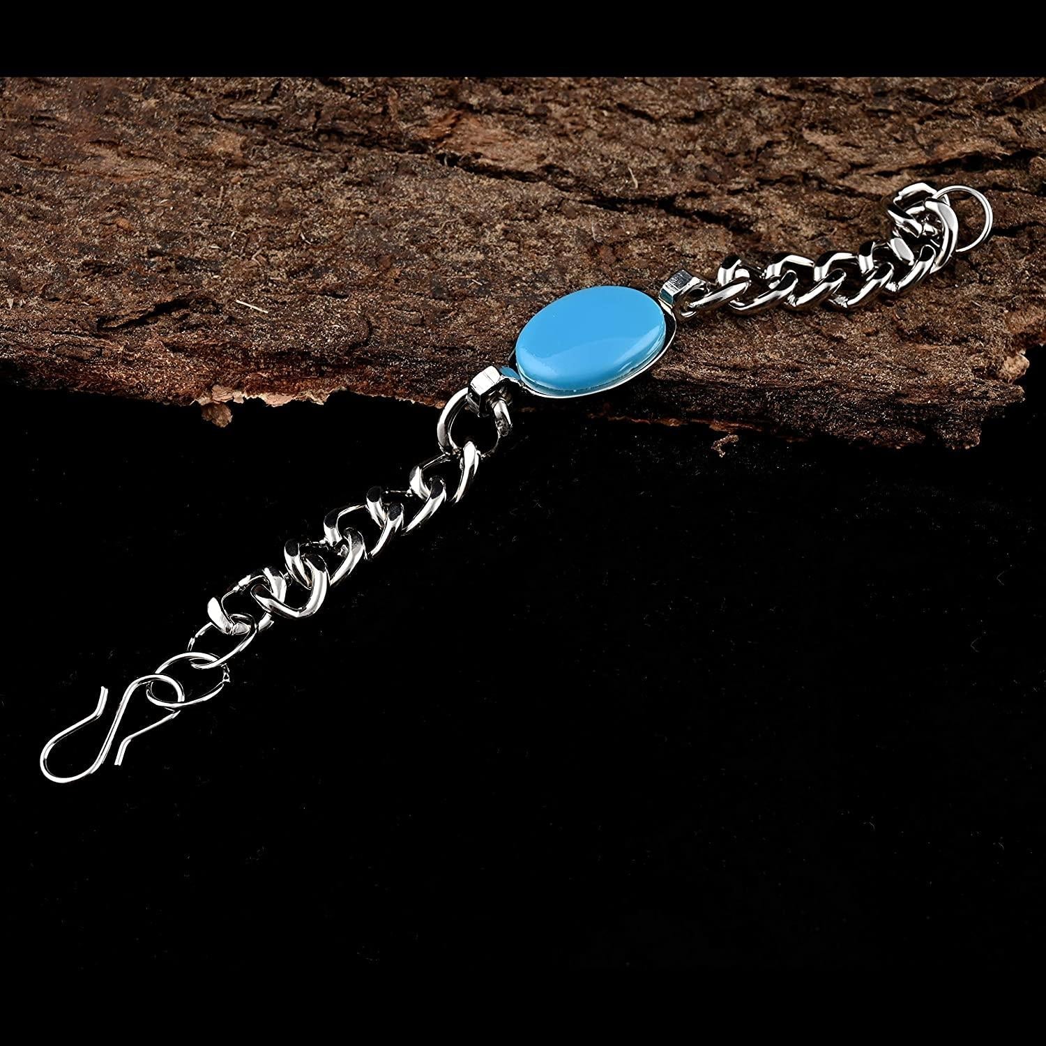 Gleaming Beads & Silver Plated Men's Bracelet k72d12-5v