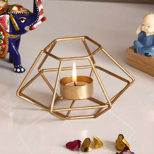 eCraftIndia Decorative Handcrafted Metal Tea Light Holder k72d12-5v