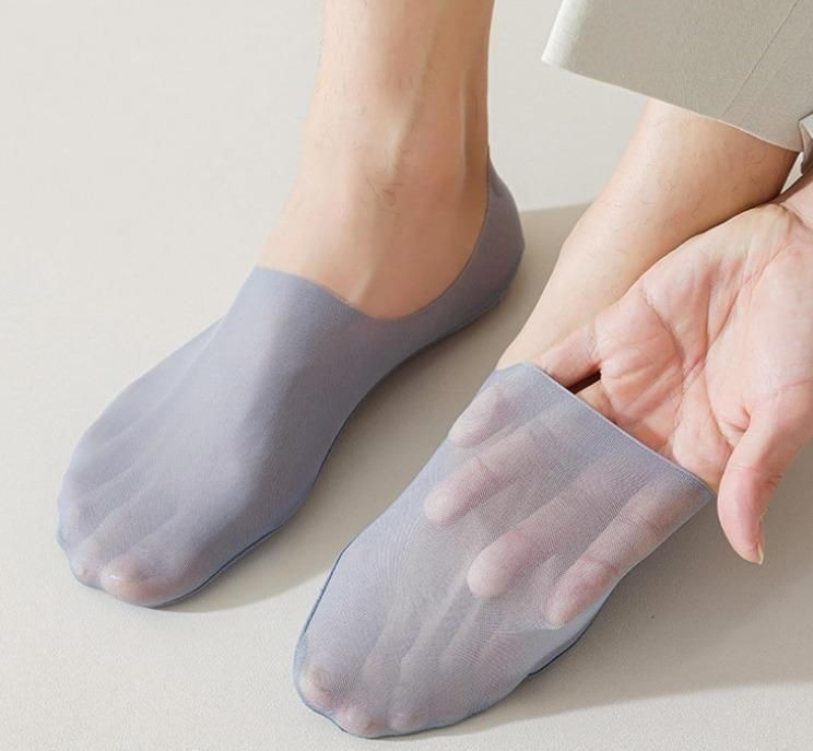 Silicone Non-slip Invisible No Show Socks(Pack Of 2) k72d12-5v