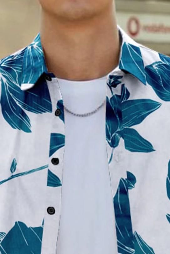 Men's Printed Half Sleeves Regular Collar Casual Shirt k72d12-5v