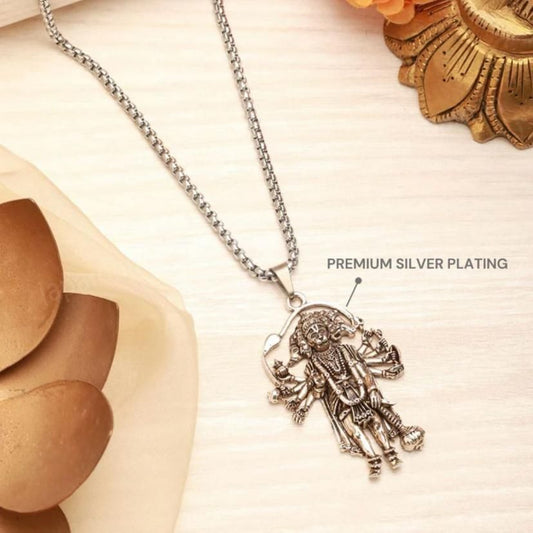 5 Mukhi Standing Hanumanji Pendant with Chain k72d12-5v