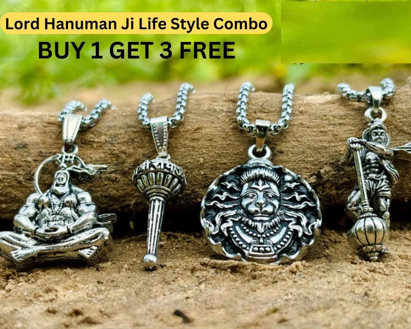 Lord Hanuman Chain With Pendant (Pack of 4) k72d12-5v
