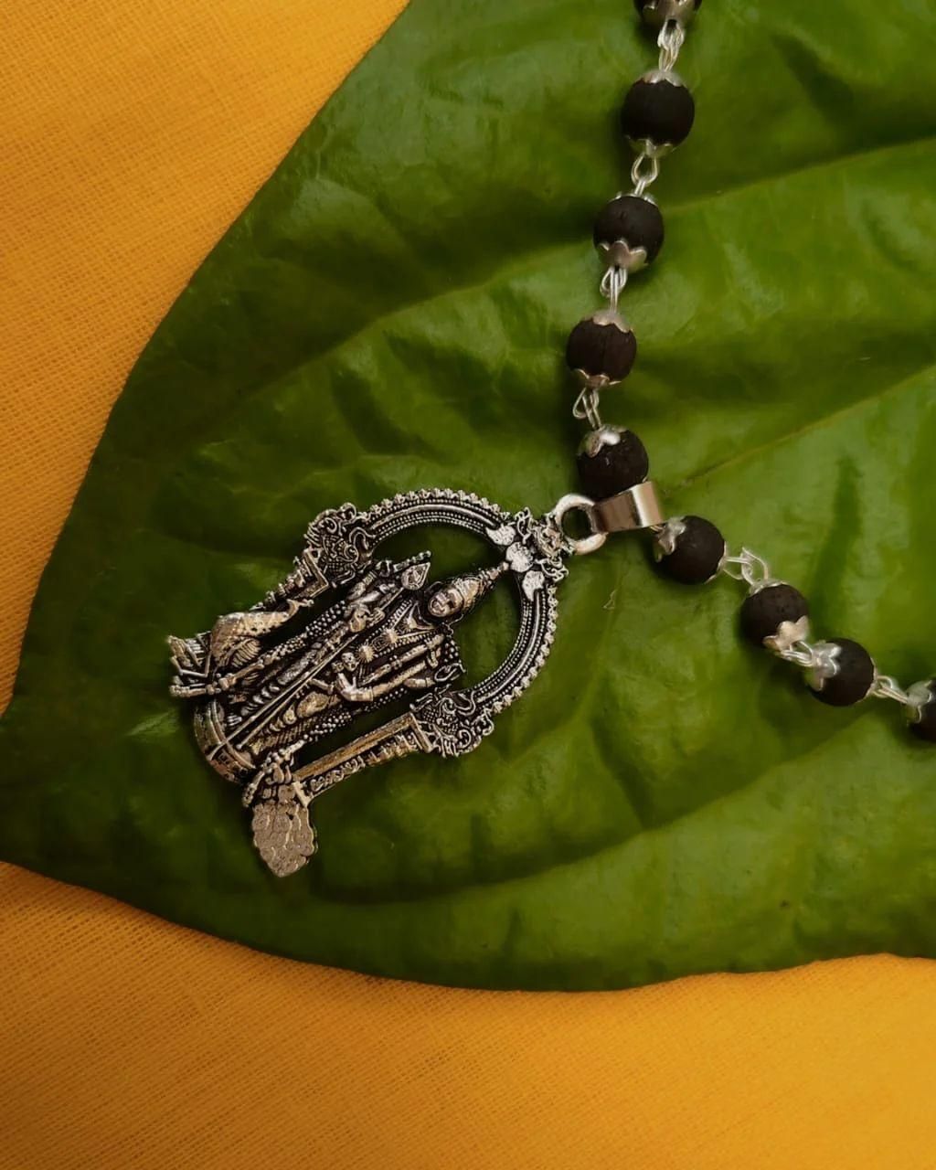 Karungali Mala With Murgan Locket k72d12-5v