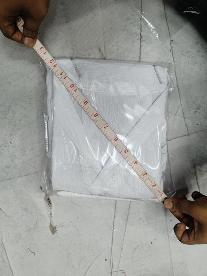 Men's Crinkled Co-Ord Set White k72d12-5v