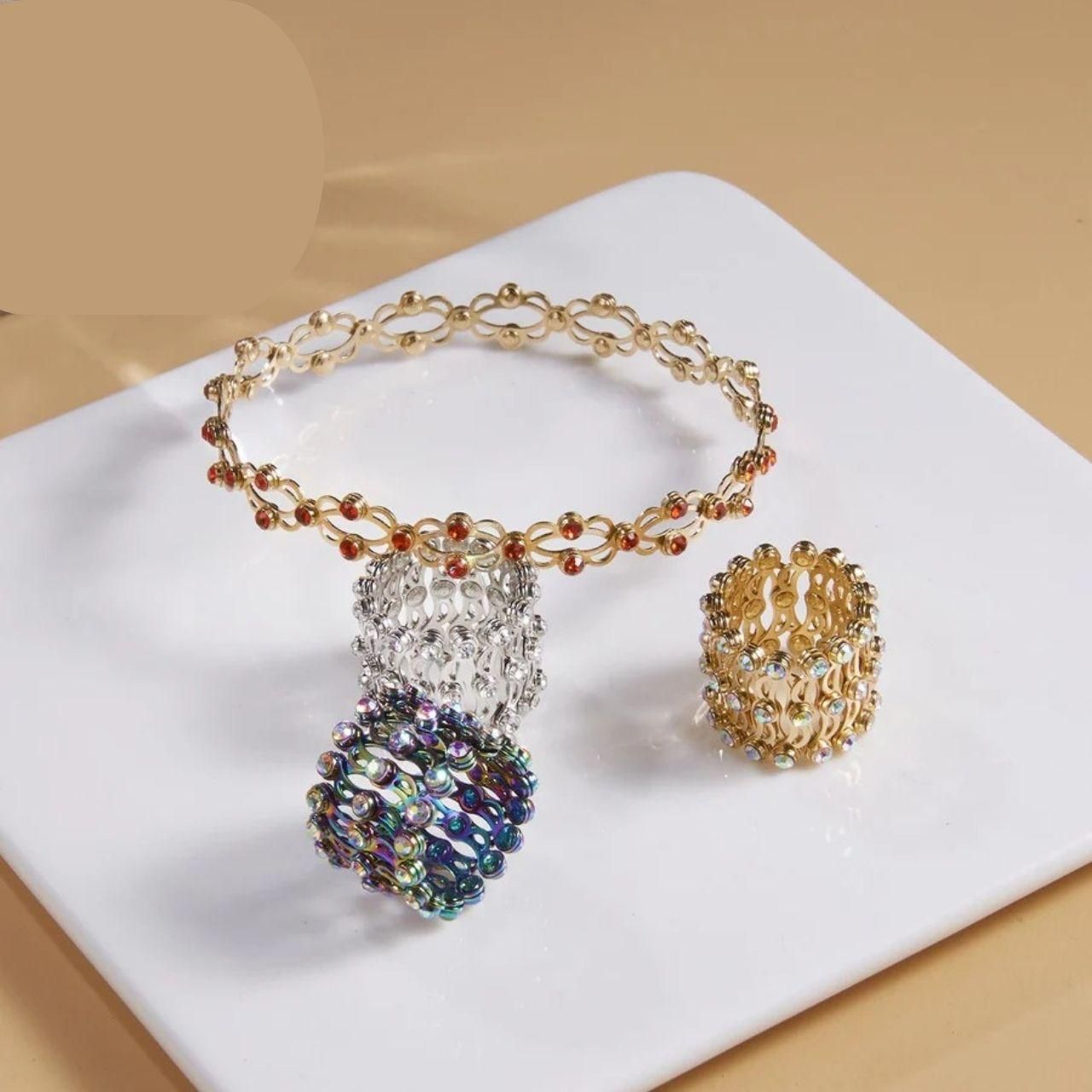 Stretchable 2 In 1 Ring Bracelet k72d12-5v