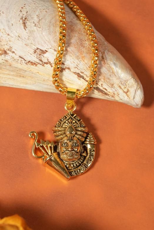 Khatu Shyamji Pendant with Chain k72d12-5v