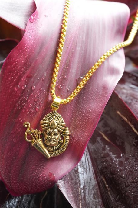 Khatu Shyamji Pendant with Chain k72d12-5v