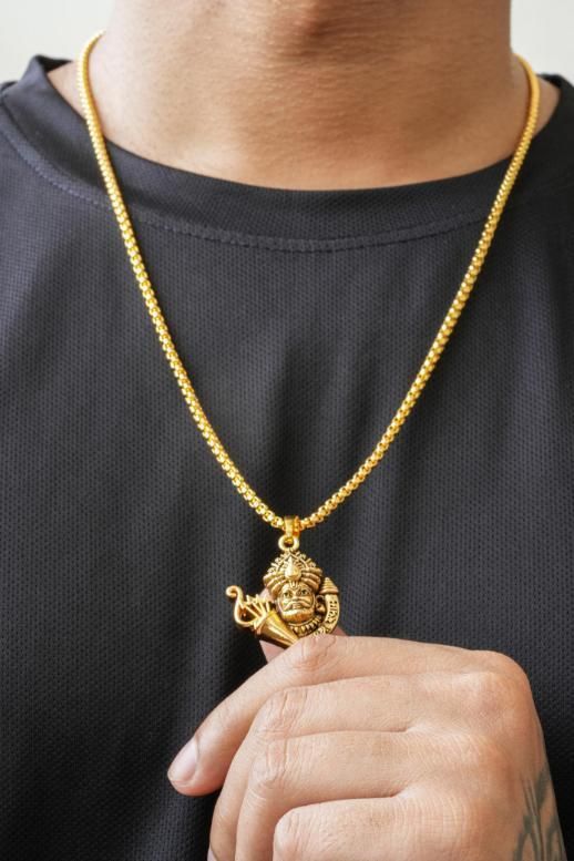 Khatu Shyamji Pendant with Chain k72d12-5v