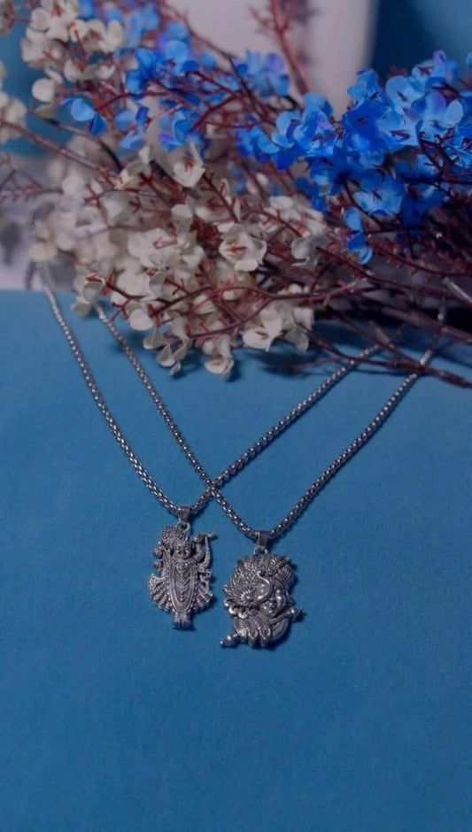 Krishna & Shreenathji Pendant with Chain Buy 1 Get 1 Free k72d12-5v
