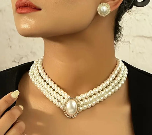 Artificial Pearl Necklace k72d12-5v