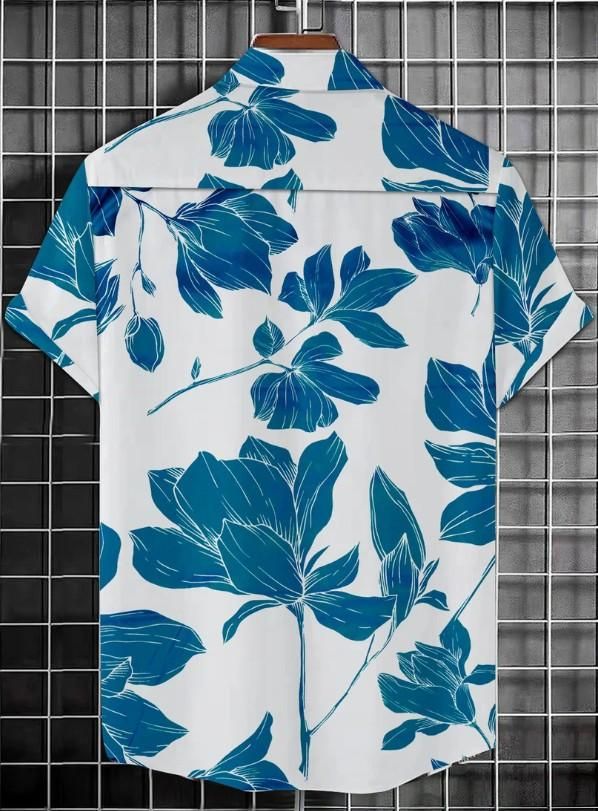 Men's Printed Half Sleeves Regular Collar Casual Shirt k72d12-5v