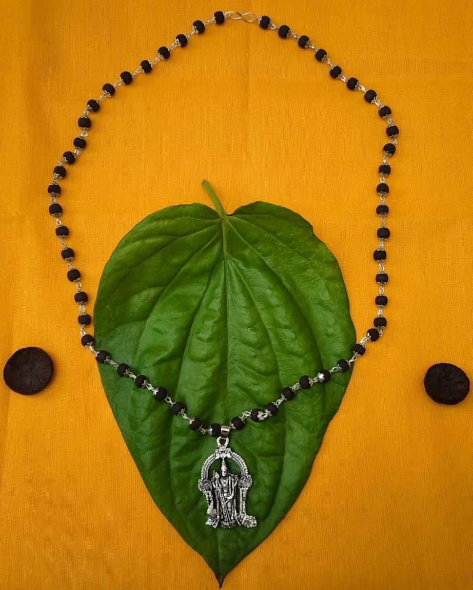 Karungali Mala With Murgan Locket k72d12-5v