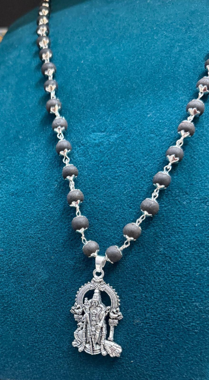 Karungali Mala With Murgan Locket k72d12-5v