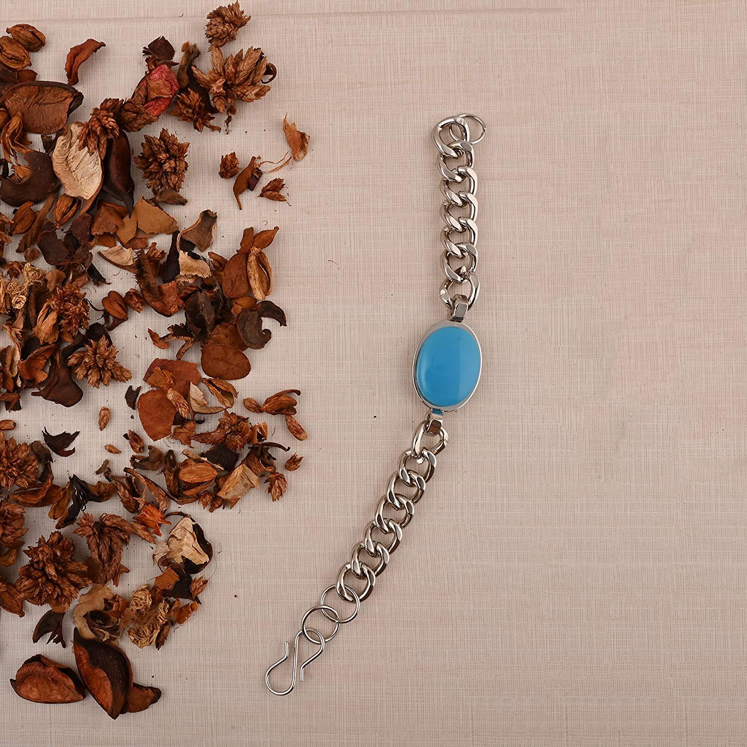 Gleaming Beads & Silver Plated Men's Bracelet k72d12-5v