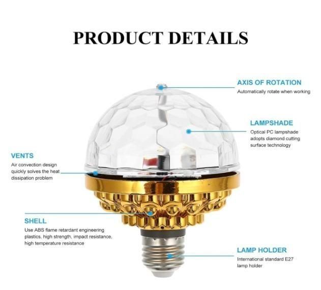 BD Rotating Magic Ball Light with Lamp Holder Set k72d12-5v
