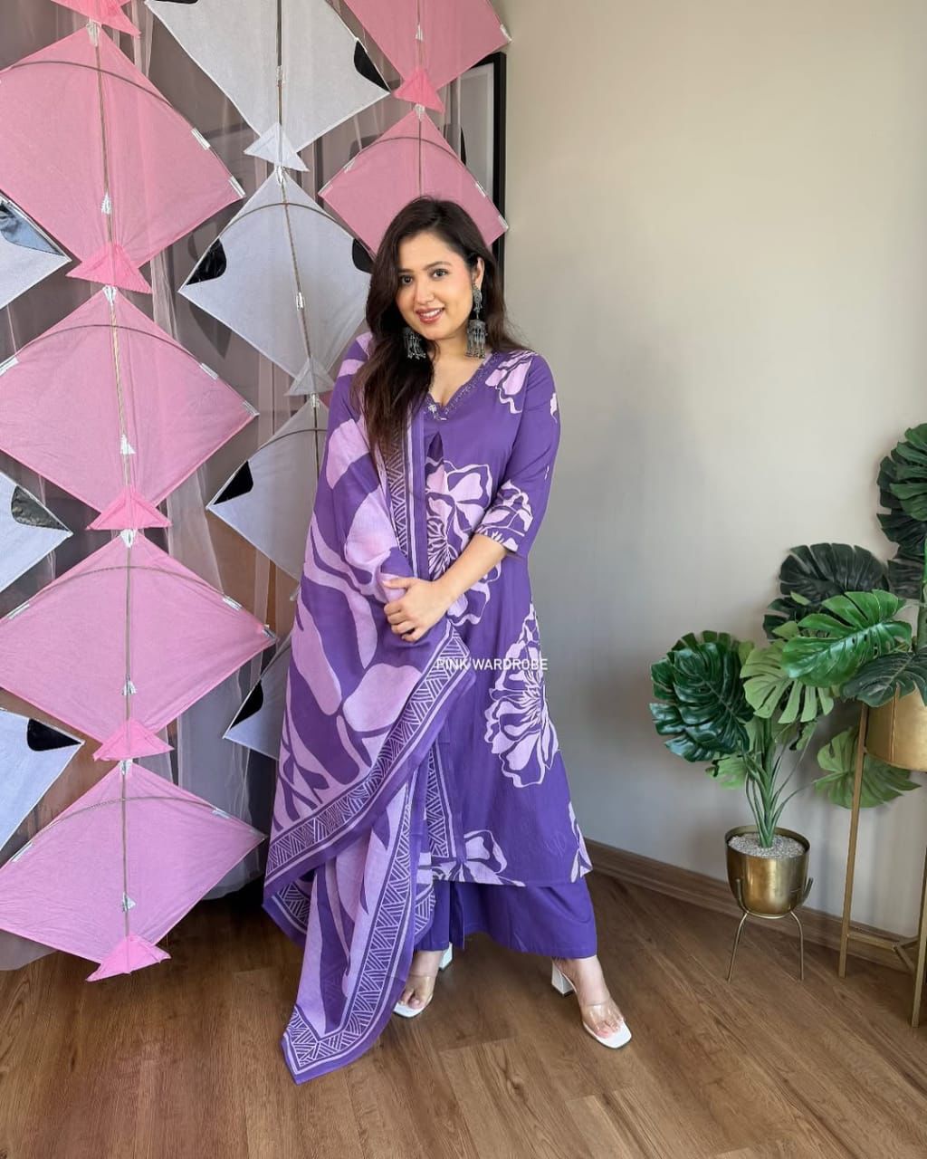 Beautiful Cotton Fabric Kurti Pant & Dupatta Dream Cather