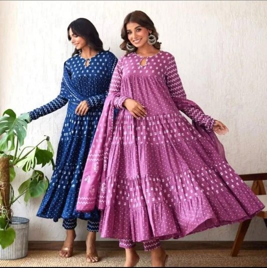 New  Summer Anarkali 3 pcs Dream Cather