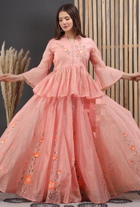 Peach Lehenga Choli Dream Cather