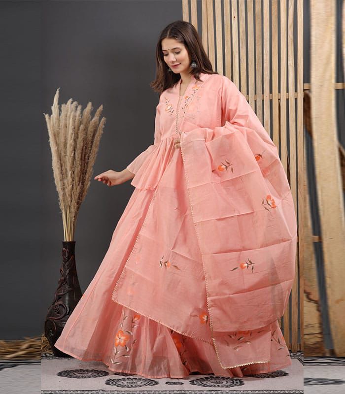 Peach Lehenga Choli Dream Cather