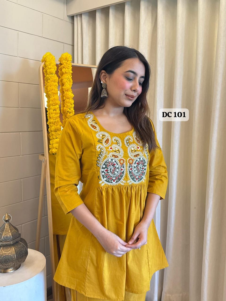 Embroidered Cord Set with Pants – Stylish & Comfortable Outfit for Women Dream Cather