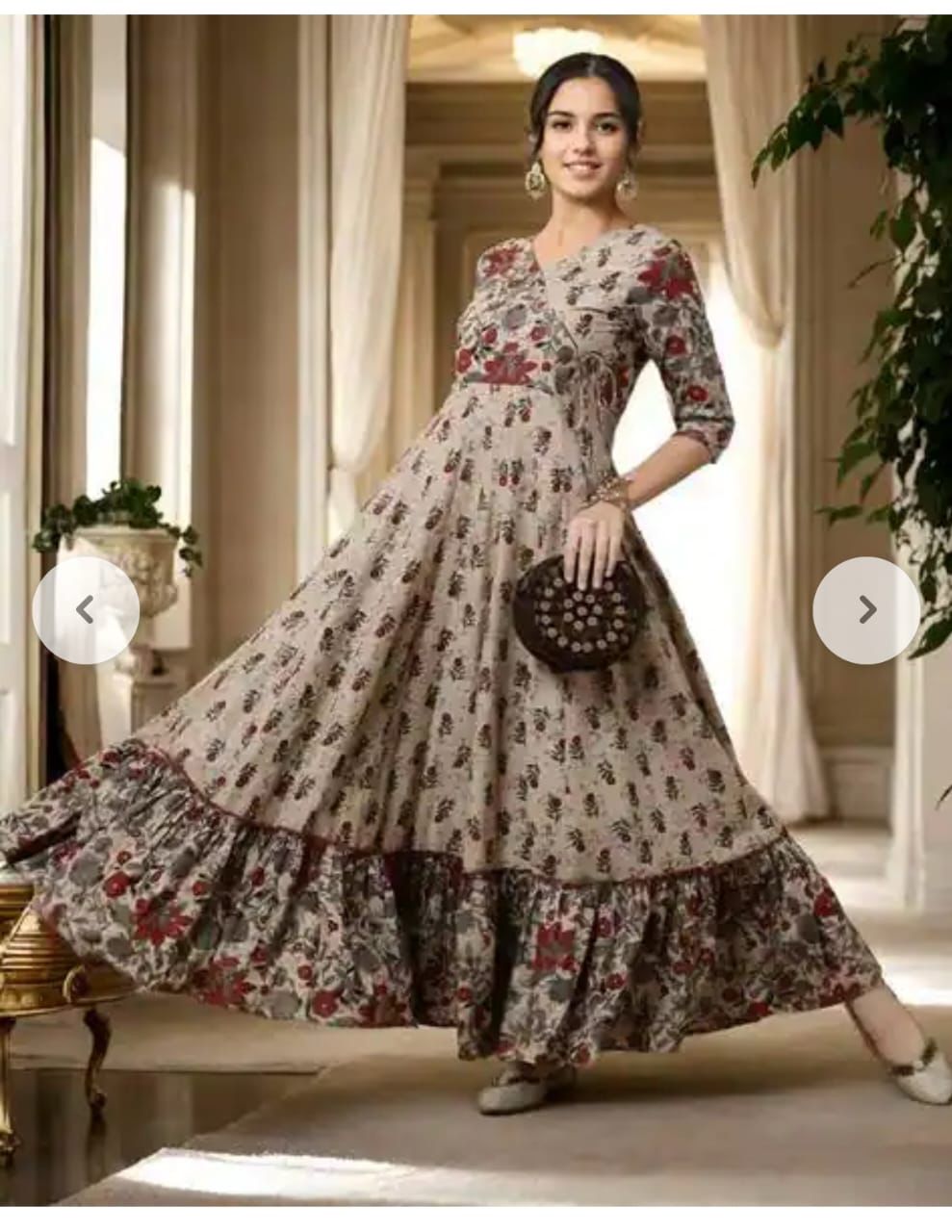 Rayon Cotton Gown-Style Dress – Perfect for Summer Vacations Dream Cather