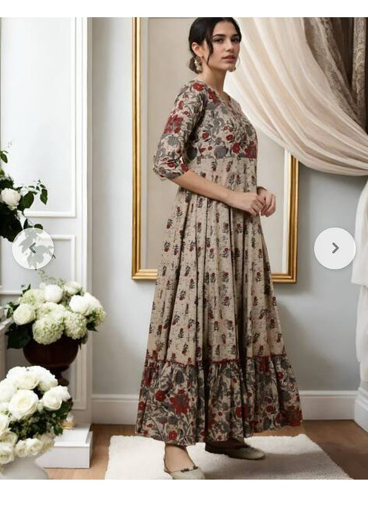 Rayon Cotton Gown-Style Dress – Perfect for Summer Vacations Dream Cather