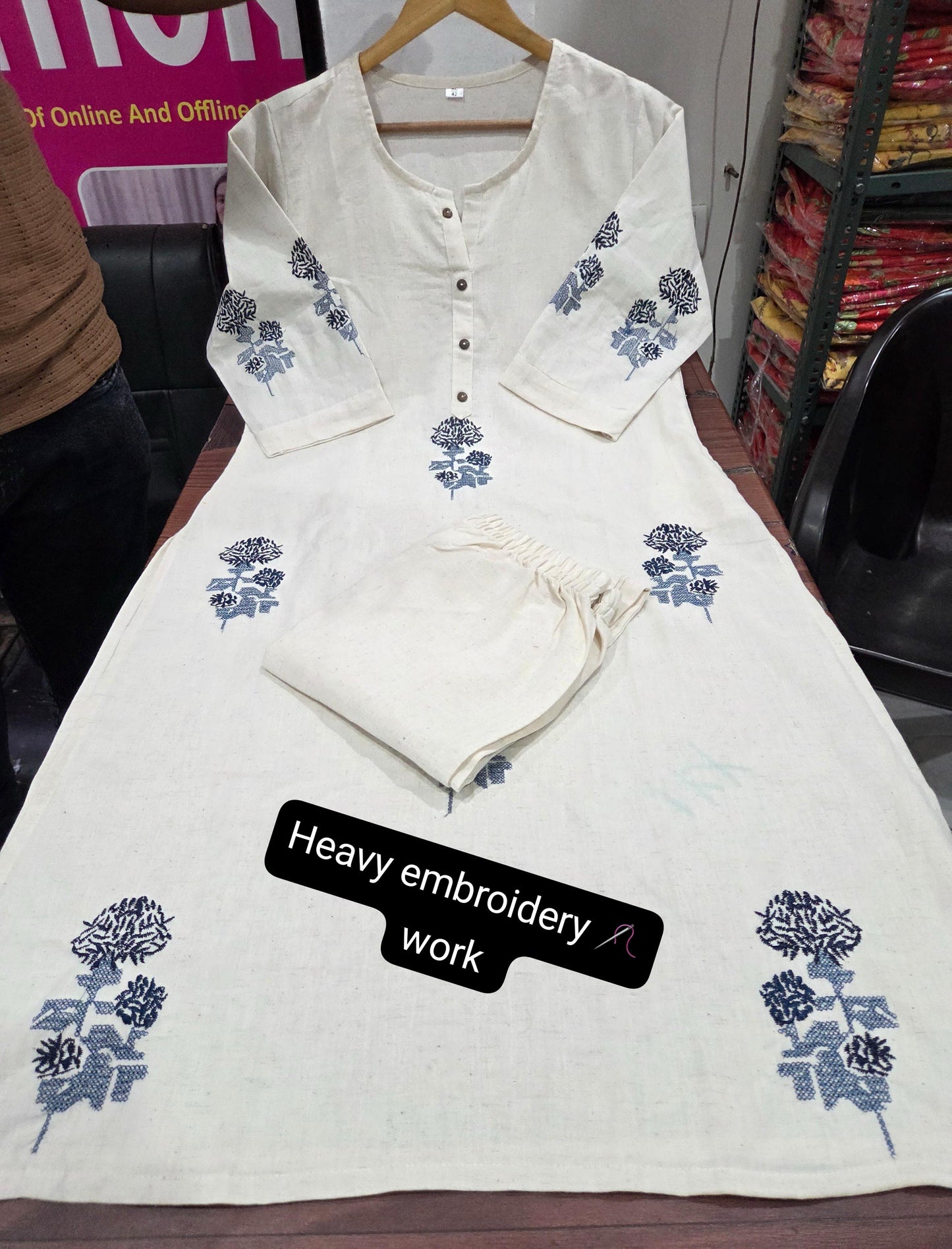 Summer Special Cotton Flex Kurta Set with Embroidery Dream Cather