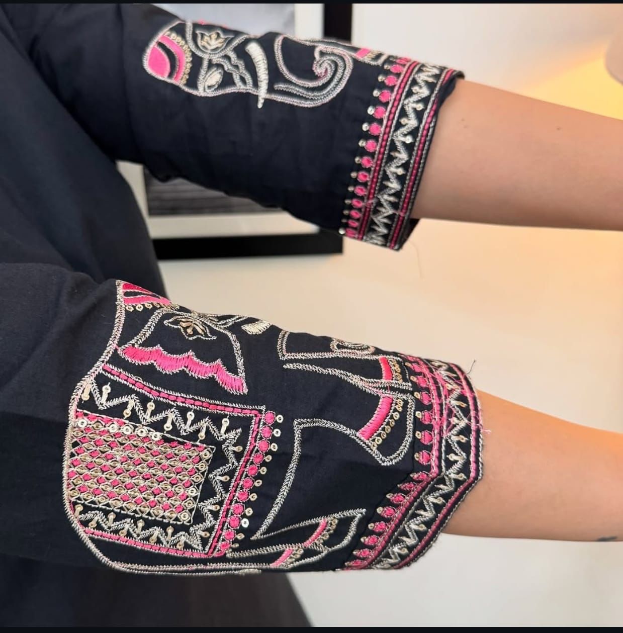 Sequin Embroidered Cord Set with Pant – Pure Cotton Kurti Set for Women Dream Cather