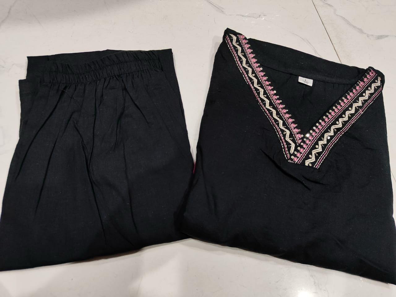 Sequin Embroidered Cord Set with Pant – Pure Cotton Kurti Set for Women Dream Cather