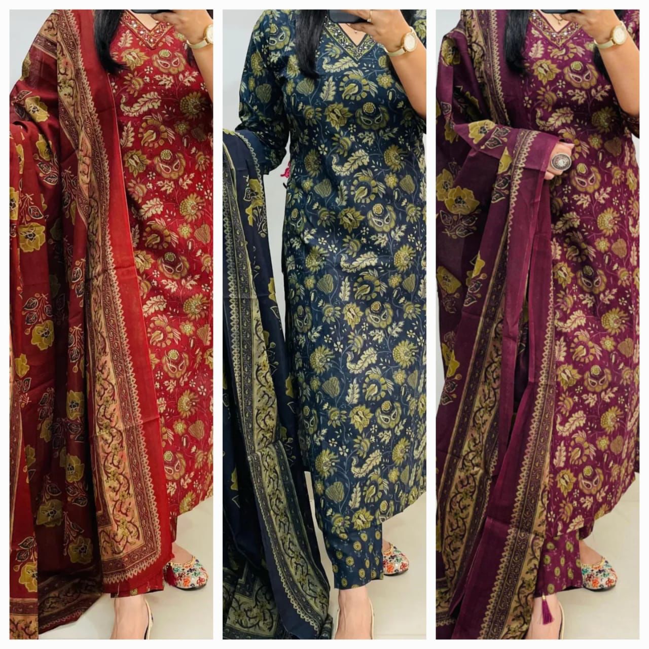 Elegant Cotton Straight Suit Set Dream Cather