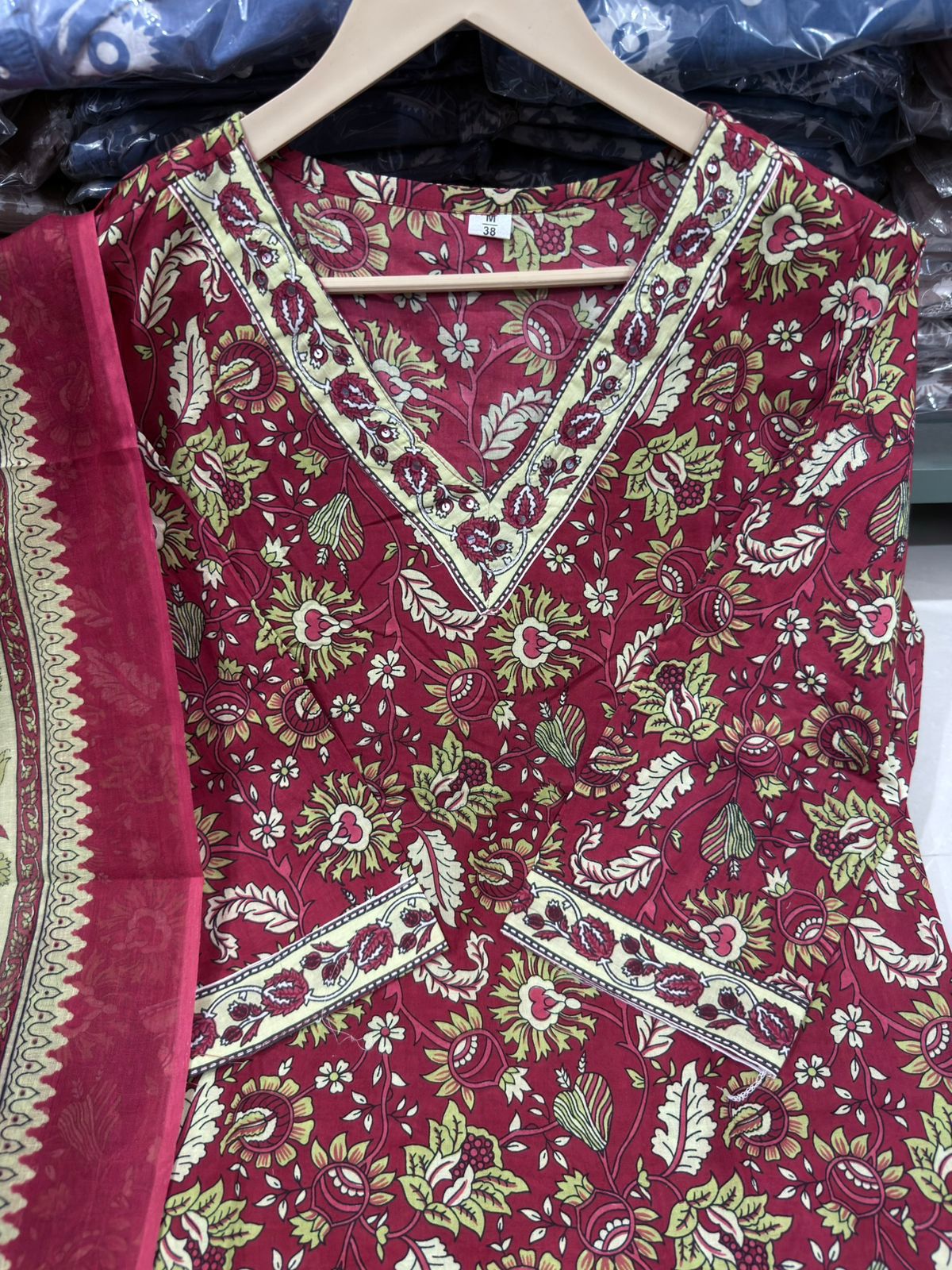 Elegant Cotton Straight Suit Set Dream Cather