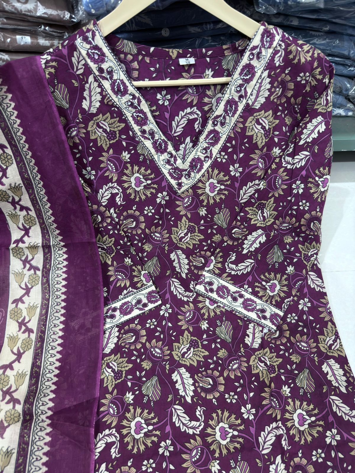 Elegant Cotton Straight Suit Set Dream Cather