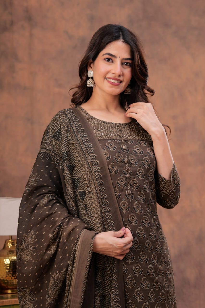 Premium Cotton Hand Block Print Suit Set Dream Cather