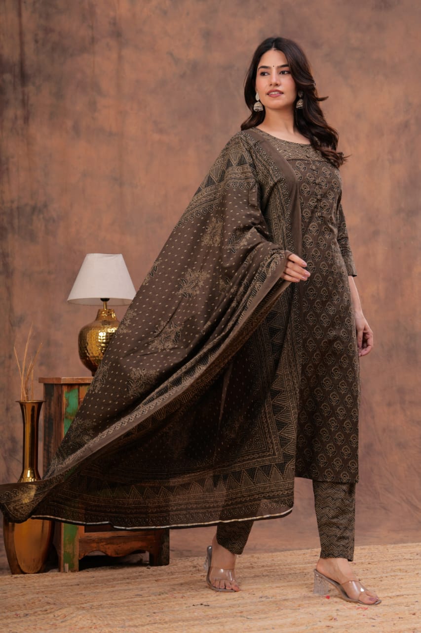 Premium Cotton Hand Block Print Suit Set Dream Cather