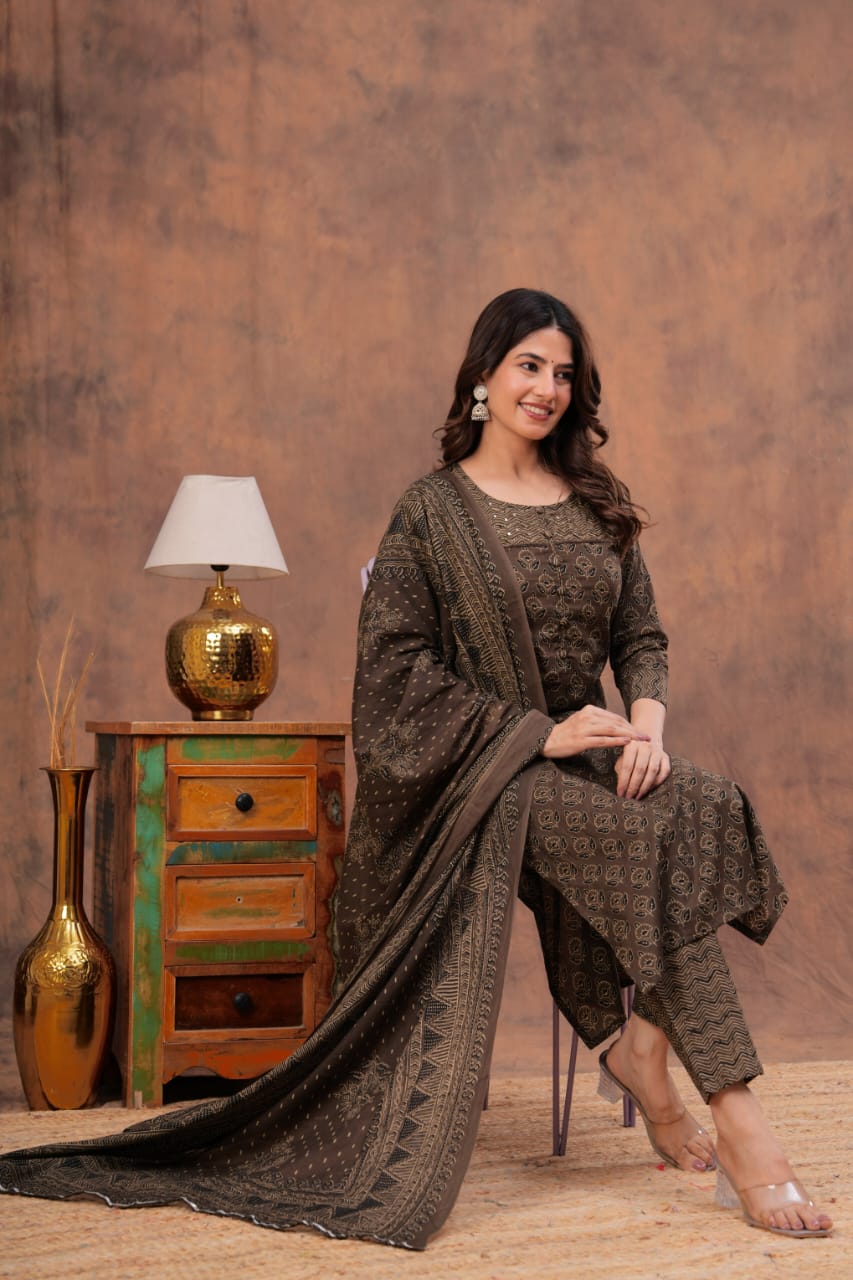 Premium Cotton Hand Block Print Suit Set Dream Cather