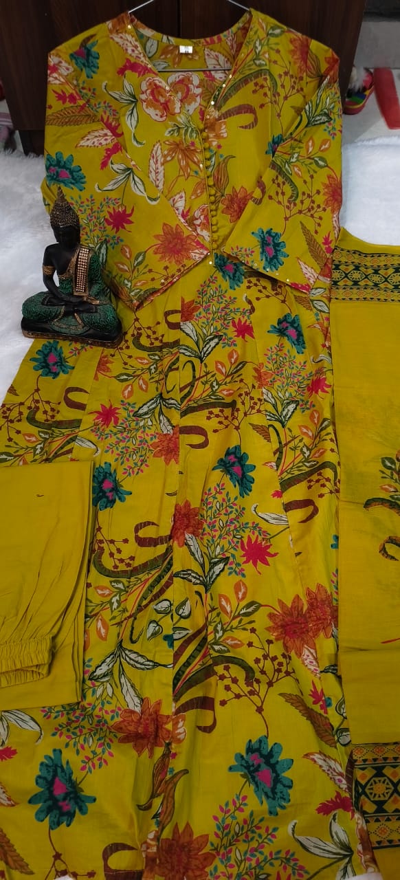 Floral Anarkali Set with Mul Cotton Dupatta Dream Cather