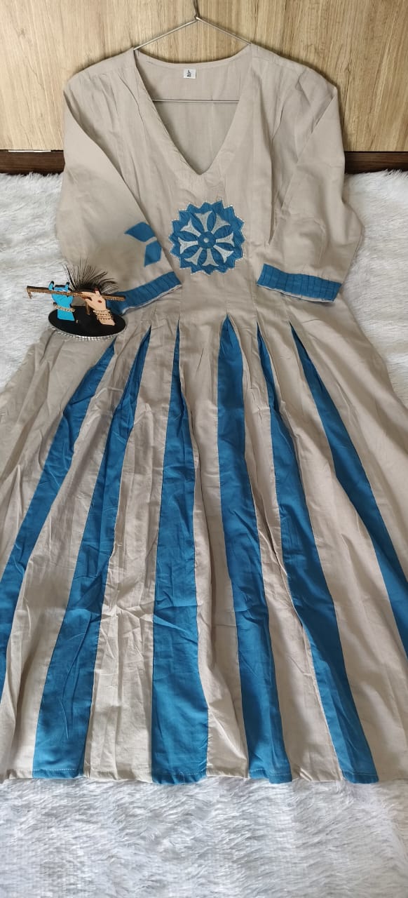 Aqua Bloom Kurti Pant Set Dream Cather