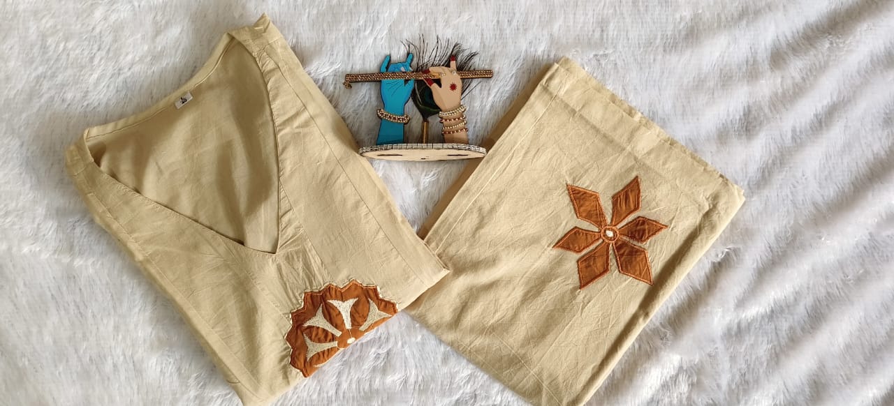 Aqua Bloom Kurti Pant Set Dream Cather